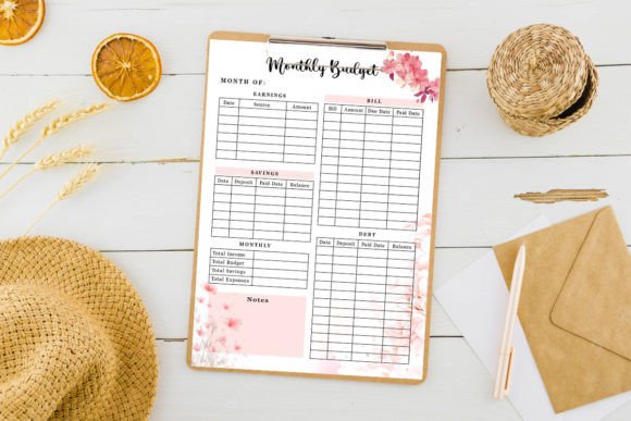 Download Printable Monthy Budget Template Digital - Month Collection
