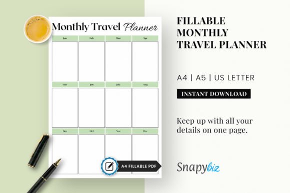 Download Monthly Travel Planner - Month Collection