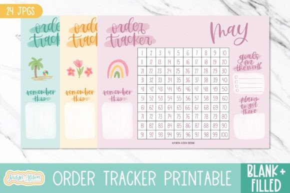 Download Monthly Order Tracker Printable - Month Collection