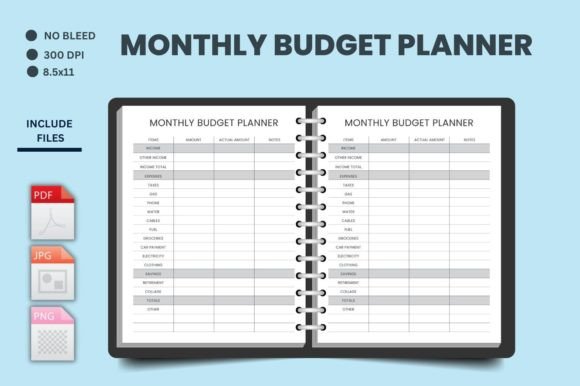 Download Printable Monthly Budget PDF Planner - Budget pdf Collection