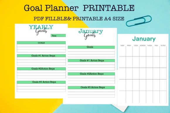 Download Yearly Goals Monthly Goals and Planning - Month Collection