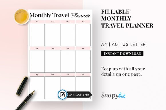 Download Monthly Travel Planner Pdf - Month Collection