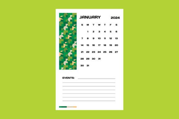 Download January 2024 Calendar or Planner Design - Planner design Collection