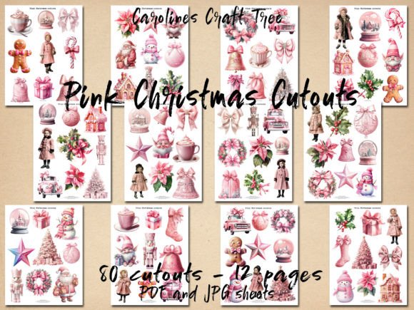 Download Pink Christmas Winter Cutouts - Premium Resources