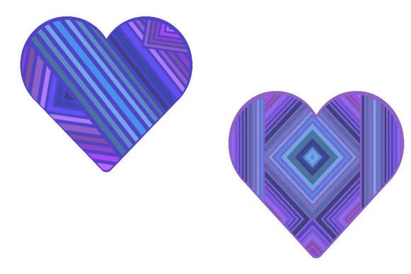 Download Pretty Blue Purple Heart Cutouts - Premium Resources
