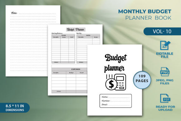 Download Monthly Budget Planner Book - Month Collection