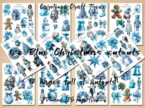 Download Ice Blue Christmas Winter Cutouts - Premium Resources